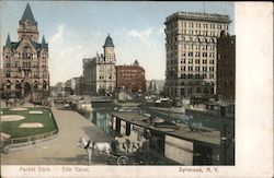 Packet Dock - Erie Canal Syracuse, NY Postcard Postcard Postcard