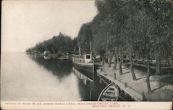 Mouth of Wood River where Barge Canal Will Enter Oneida Lake Postcard