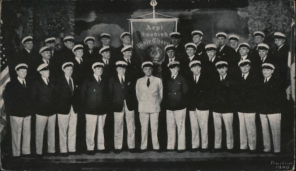 Arpi Swedish Male Chorus Picture of Group, Reminder of Concert Detroit Michigan