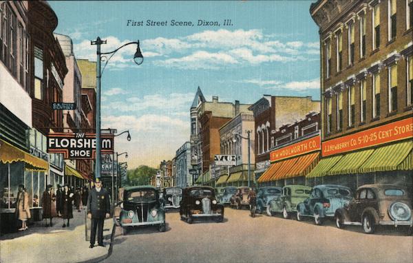 First Street Scene Dixon Illinois