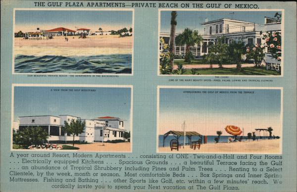 The Gulf Plaza Apartments - Private Beach on the Gulf of Mexico Indian Rocks Beach Florida
