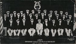 ARPI Swedish Male Chorus of Detroit Michigan Backlund Photo Postcard Postcard Postcard