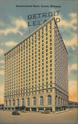 Detroit-Leland Hotel Postcard