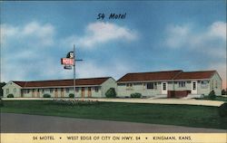 54 Motel Kingman, KS Postcard Postcard Postcard