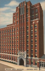Moody Bible Institute - Crowell Hall Postcard
