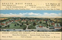 Beauty Rest Park Indianapolis, IN Postcard Postcard Postcard