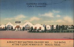 Glenora Courts - Cafe in Connection Waco, TX Postcard Postcard Postcard