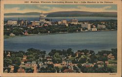 Madison Wisconsin overlooking Monona Bay Postcard Postcard Postcard