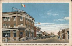 Main Business Street Postcard