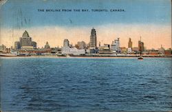 The Skyline from the Bay, Toronto Ontario Canada Postcard Postcard Postcard