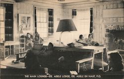 The Main Lounge, Adele Lodge Ste, Adele en Haut Quebec Canada Postcard Postcard Postcard