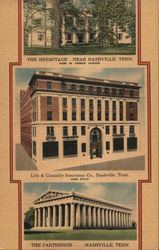 The Hermitage, Life & Casualty Insurance Co., The Parthenon Postcard