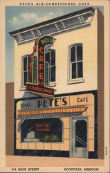 Pete's Air-Conditioned Cafe Postcard