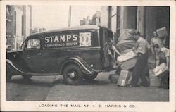 Loading the Mail at H. E. Harris & Co. Postcard