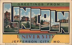 Greetings from Lincoln University Postcard