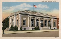 Post Office Parsons, KS Postcard Postcard Postcard