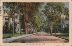 State Street Augusta, ME Postcard Postcard Postcard