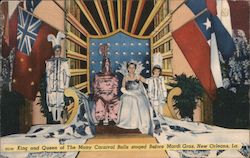 King and Queen of The Many Carnival Balls Staged Before Mardi Gras, New Orleans, La. Postcard