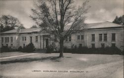 Library, Middlebury College Postcard