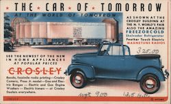 The Car of Tomorrow at The Crosley Building - New York World's Fair Postcard