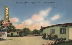 Silver Spruce Motel on Highway 101 Ventura, CA Postcard Postcard Postcard