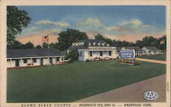 Alamo Plaza Courts - Highways 70-S and 41 Postcard