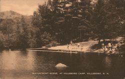 Waterfront Scene at Hillsboro Camp Postcard