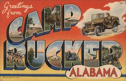 Greetings from Camp Rucker, Alabama Postcard Postcard Postcard