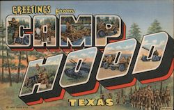 Greetings from Camp Hood Texas Postcard