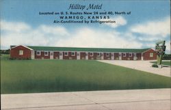 Hilltop Motel Wamego, KS Postcard Postcard Postcard