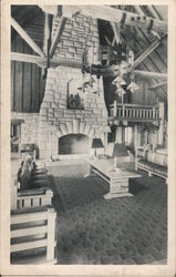 Lounge at Pere Marquette Lodge Postcard