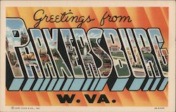 Greetings from Parkersburg West Virginia Postcard Postcard Postcard