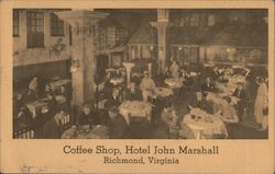 Coffee Shop, Hotel John Marshall Postcard