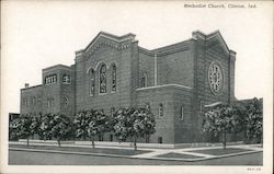 Methodist Church Clinton, IN Curt Teich Postcard Postcard Postcard