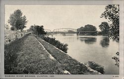 Wabash River Bridges Clinton, IN Postcard Postcard Postcard