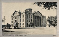 Clay County Court House Brazil, IN Postcard Postcard Postcard