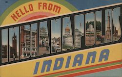 Hello from Indianapolis Postcard