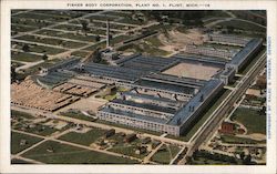 Fisher Body Corporation, Plant No. 1 Postcard