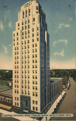 Central National Bank, Looking North Postcard