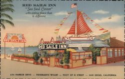 Red Sails Inn Postcard