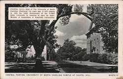 Central Portion, University of North Carolina Postcard