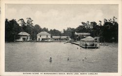 Bathing Scene at Marshburn's Beach Postcard