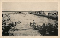 Crystal Beach Bathing Scene Postcard