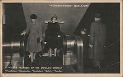 Accident-Proof Escalators on the Subway Chicago, IL Postcard Postcard Postcard