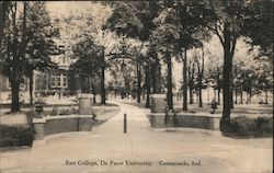 East College, De Pauw University Greencastle, IN Postcard Postcard Postcard