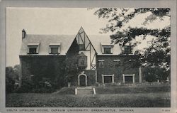 Delta Upsilon House, DePauw University Postcard