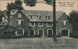 Lambda Chi Alpha House - De Pauw University Postcard