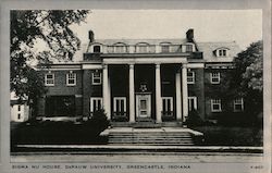 Sigma Nu House, DePauw University Postcard