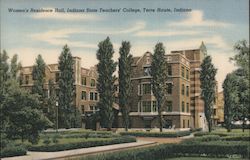 Women's Residence Hall, Indiana State Teachers' College Postcard