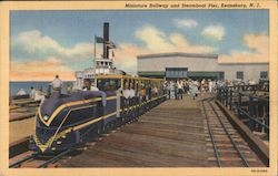 Miniature Railway and Steamboat Pier Keansburg, NJ Postcard Postcard Postcard